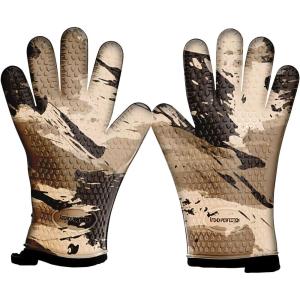 KITCHEN PERFECTION Silicone Smoker Oven Gloves -Extreme Heat Resistant BBQ Gloves -Handle Hot Food Right on Your Smoker Grill Fryer Pit|Waterproof Oven Mitts Grill Gloves |Superior Value Set+3 Bonuses(Desert)