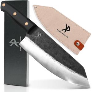 Kitchen perfection Handmade Chefs Carving Knife For Meat Cutting- Extremely Sharp Cooking Knife 8 Inch -Hand Sharpen Best Gift For Men – High Carbon Steel w/Canvas Sheath(Handmade Chefs Knife W/ Canvas Sheath)