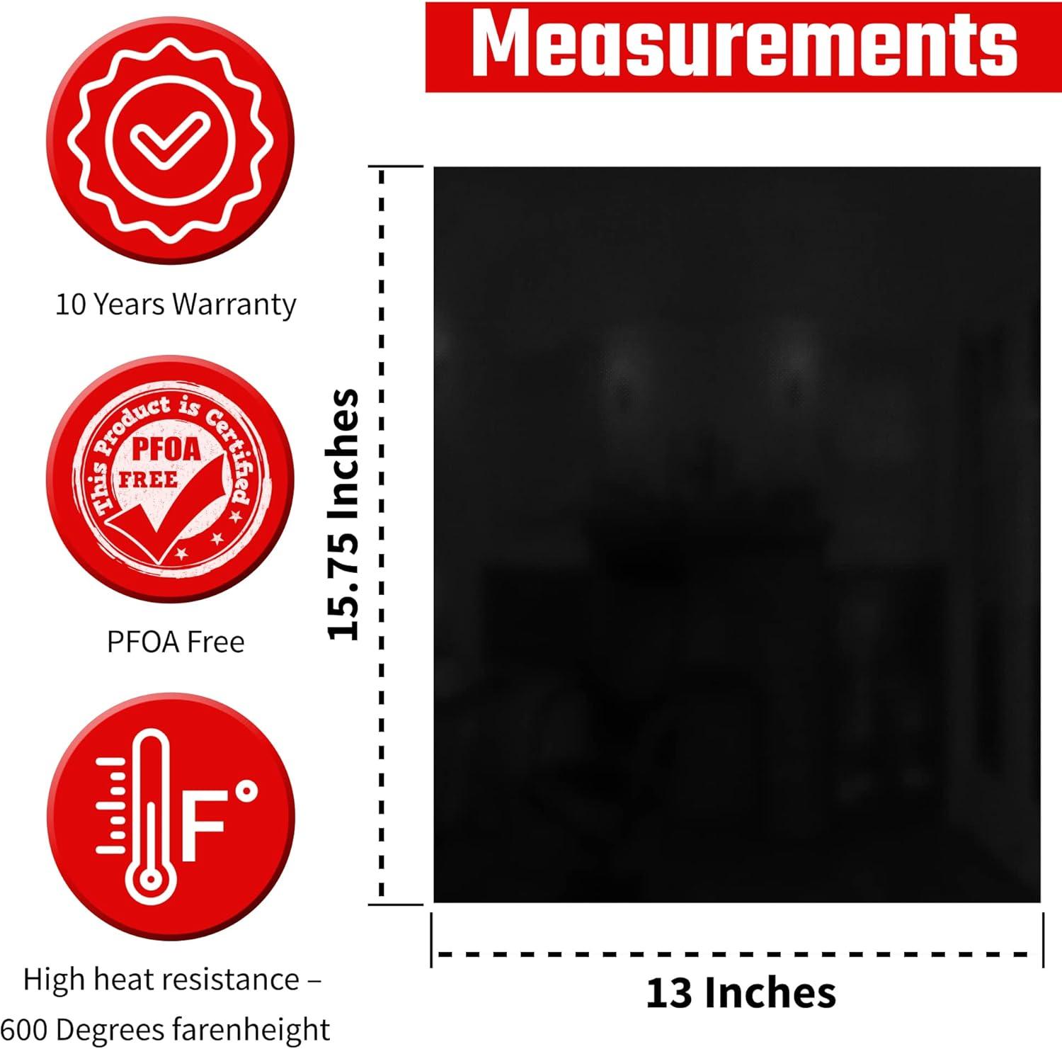 image:imageKITCHEN PERFECTION 1 BBQ Grill Mats for Outdoor Grill Heavy Duty Grilling Mats Reusable Grill Sheets for Gas Grill Extreme Heat Resistant 600 F Nonstick amp Easy to Clean Superior Set 3 Bonuses