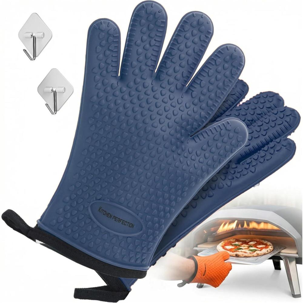 image:imageKITCHEN PERFECTION XL Silicone Pizza Oven Gloves Extreme Heat Resistant Gloves for Outdoor amp Indoor Pizza Ovens Waterproof Oven Mitts Compatible wOoni Ninja Gozney amp MoreSuperior Set3 BonusesNight Ocean